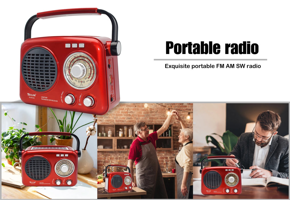 Solar radio FM AM SW 3-way player with mobile phone charging and flashlight MP3 USB TF card multi-function wireless Bluetooth