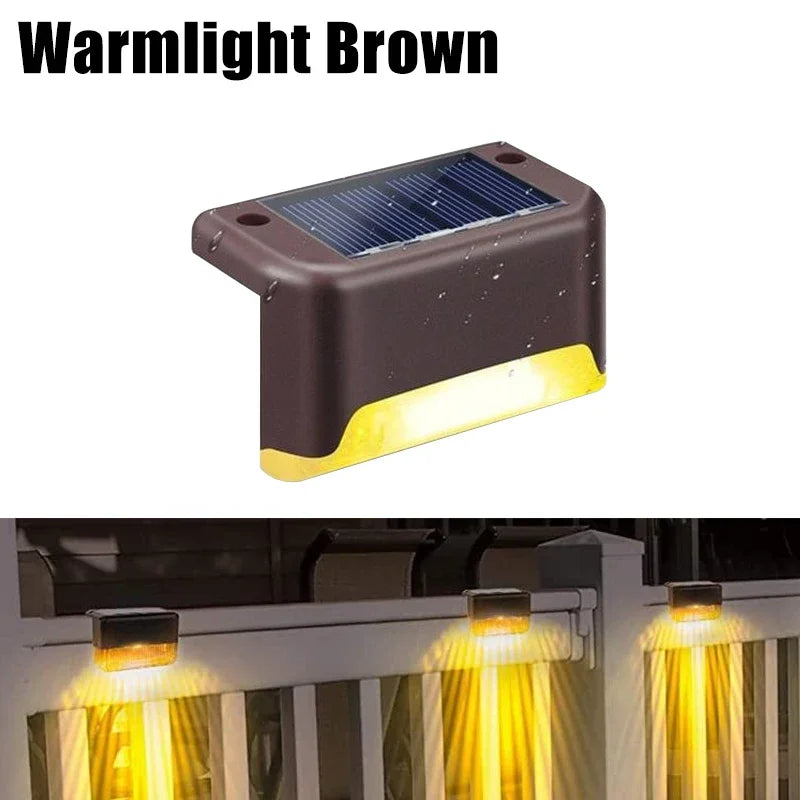 4/8/12 Pcs Solar Fence Lamp Outdoor LED Lighting Garden Fence Decoration Illumination for Courtyard Stairs or Exterior Wall
