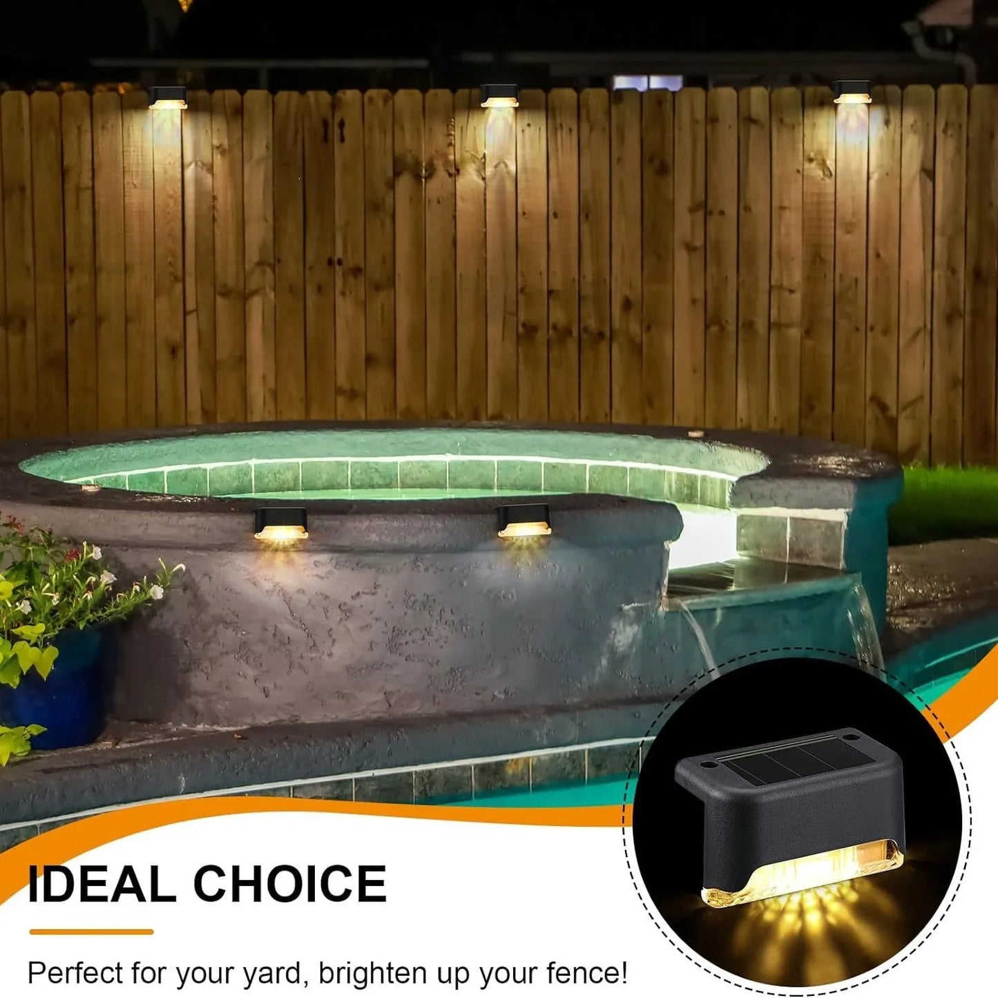 4-32 Pack LED Solar Step Lamp Path Stair Outdoor Garden Lights Waterproof Balcony Light Decoration for Patio Stair Fence Light 