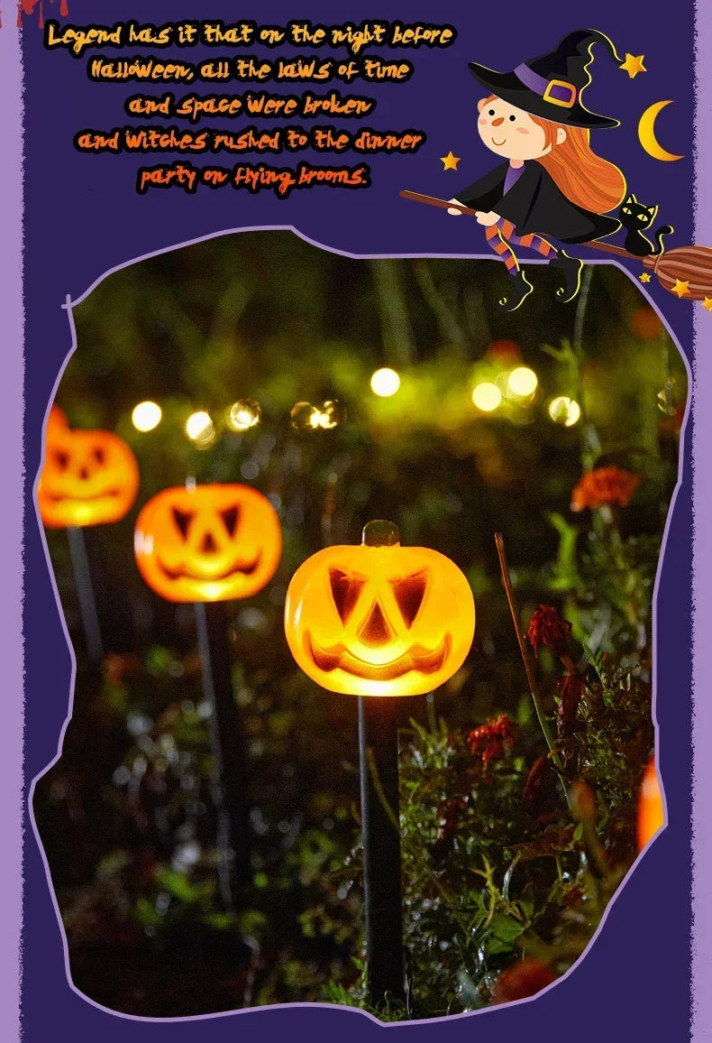 2PCS Solar Powered Lawn Lamp Set of 5 Cute Ghost lanterns Decorated Halloween Party Decoration For Home bar Atmosphere Decor