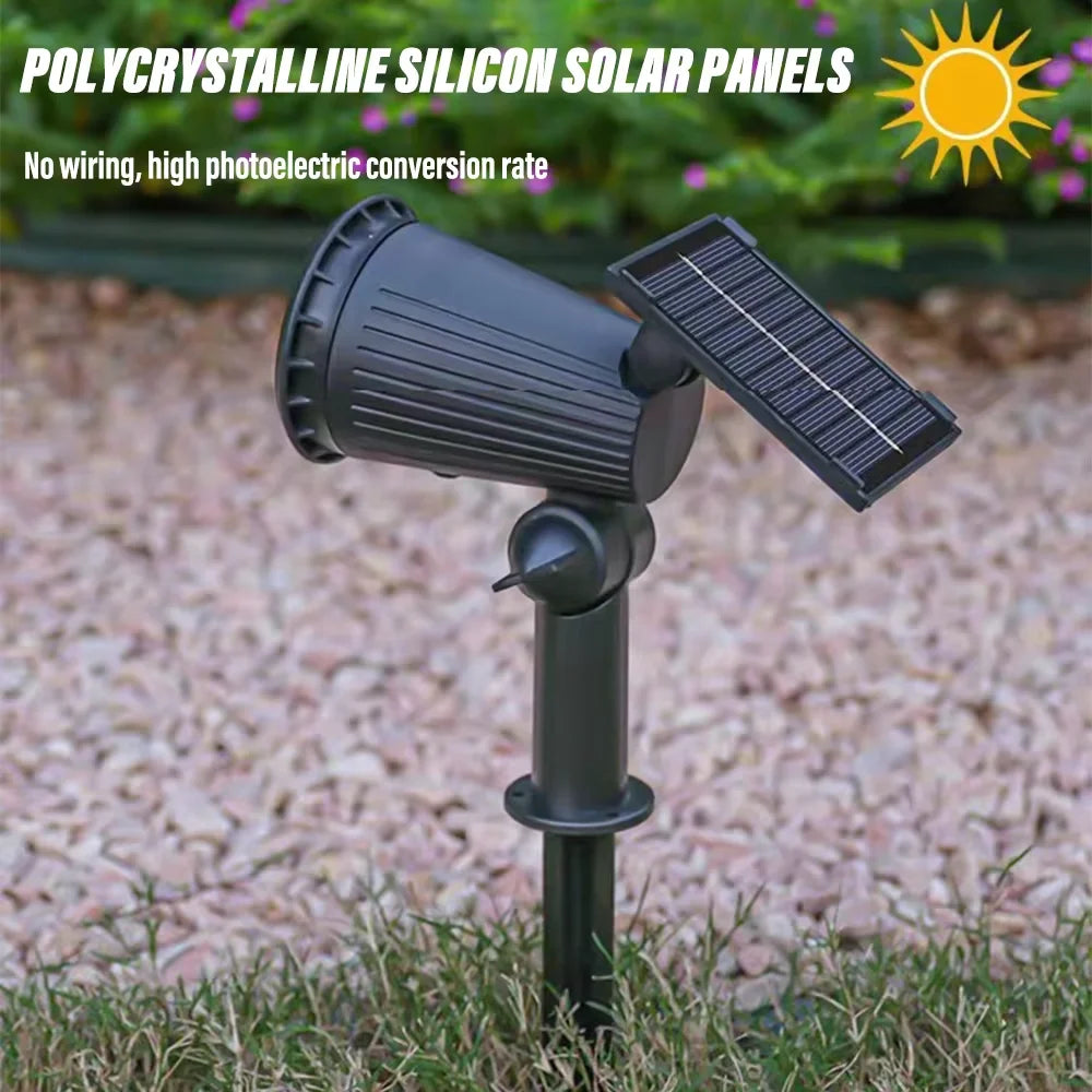 9 Led Solar Landscape Spotlight 150°Adjustment Flag Pole Lights IP65 Waterproof High Brightness For Garden Pool And Yard