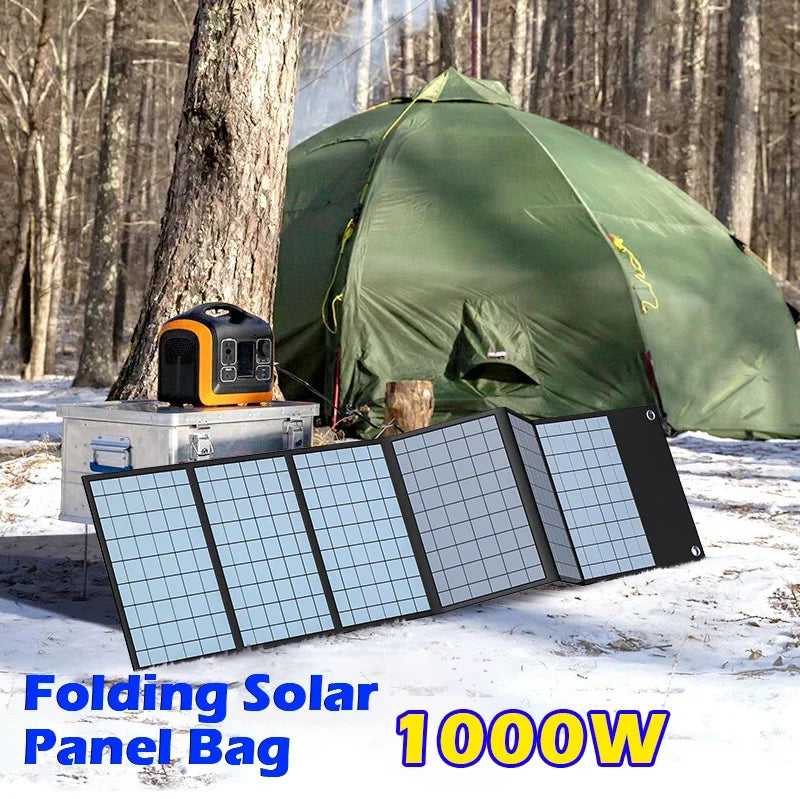 Ultra-Light Solar Panel Bag Budget 600W/1000W Solar Generator - Folding Panel with USB/DC, Perfect for Home & Outdoor Use