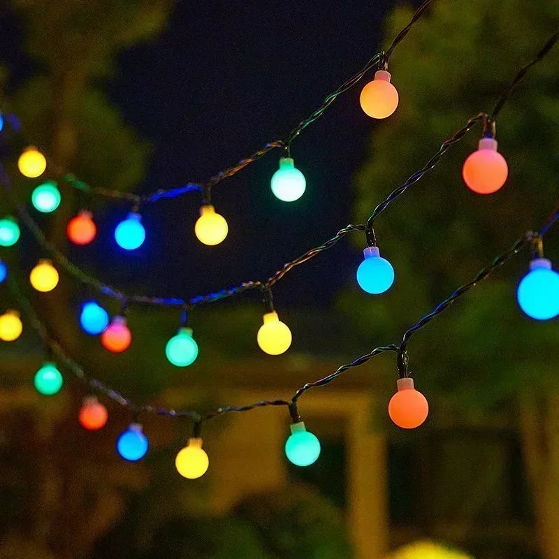 Solar Ball String Lights 8 Modes Lighting for Outdoor Garden House Fence Balcony Tree Party Street Wedding Party Decoration
