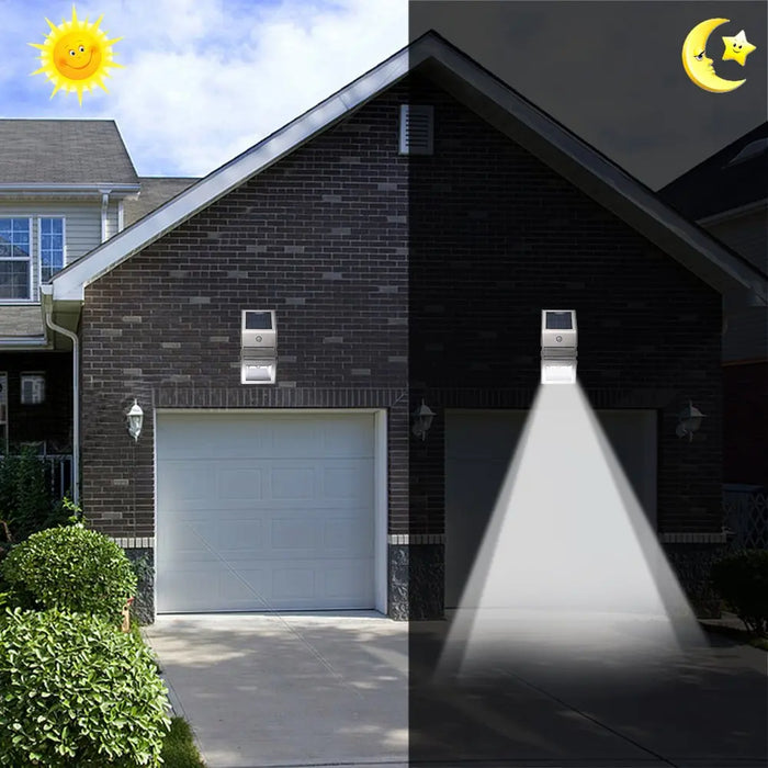 Solar Wall Lights Waterproof Motion Sensor Auto On/Off LED Wireless Outdoor Security Light Wall Lamp for Garden Garage Walkway