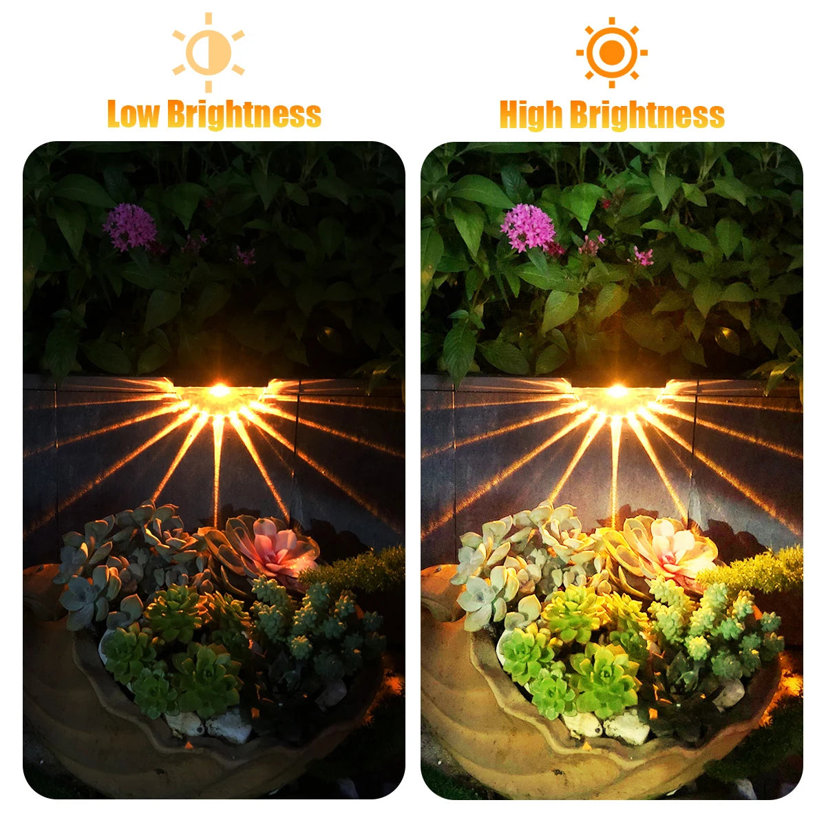 Solar Deck Lights Outdoor Waterproof LED Lights for Patio Stairs Yard Garden Pathway Step and Fences Warm White/Color Changing