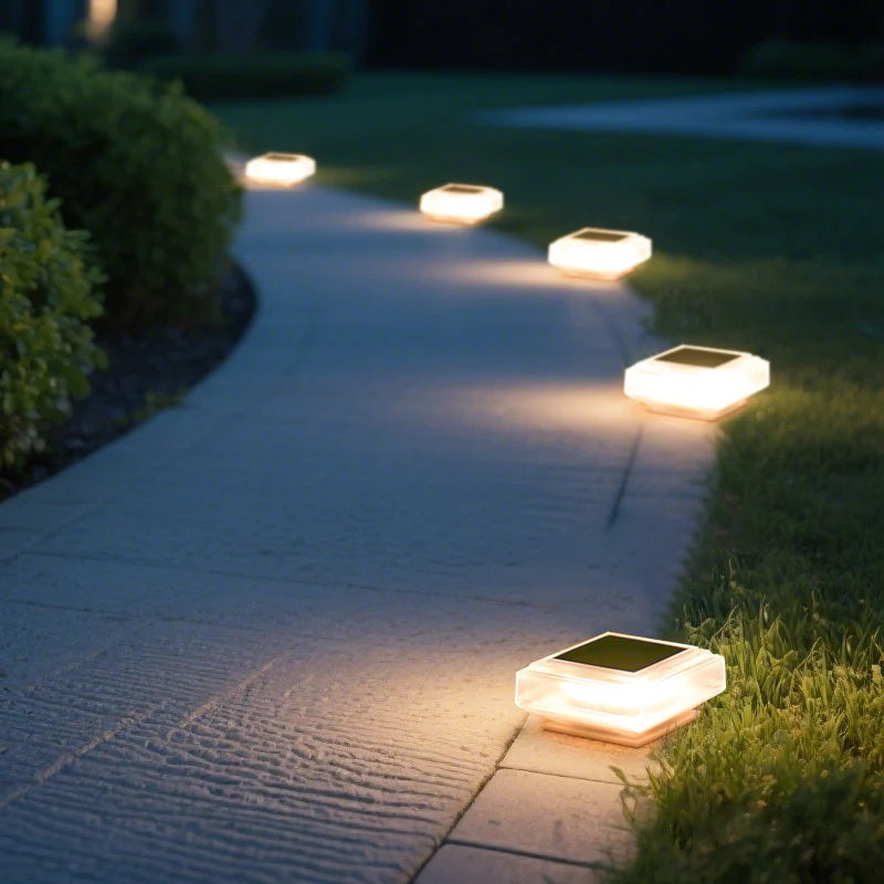 Solar Fence Post Lamp IP65 Waterproof Automatic Day Night Light Landscape Lighting for Outdoor Pathway Garden Camping Home Decor
