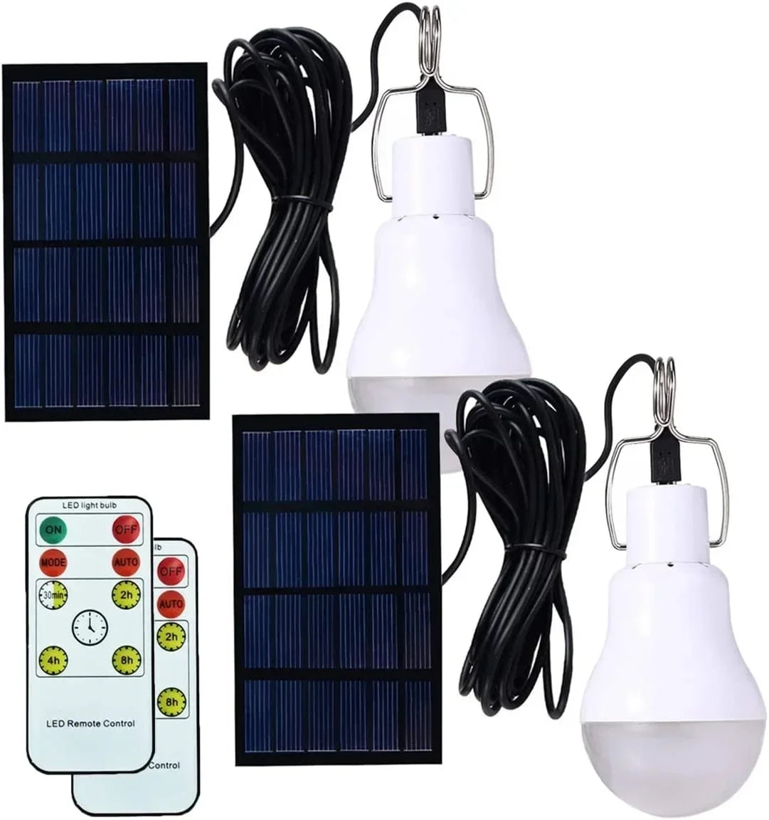 Solar Bulb Solar Camping Tent Lights Outdoor Waterproof Indoor Solar Panel Lamp House Usb Charged Hanging Emergency Sunlights