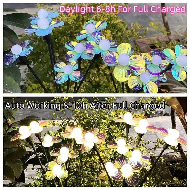 Solar Firefly Flower LED Light,Outdoor Waterproof 2 Modes Decoration Fairy Lamp,Landscape Lighting For Garden,Lawn,Patio,Pathway