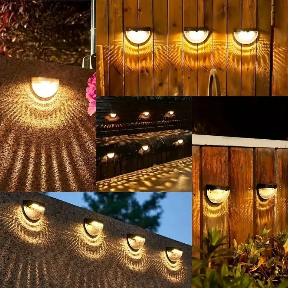 2/4pcs Solar Wall Lamps Outdoor Waterproof Courtyard Garden Decoration Porch Yard Energy-saving Street Lights Christmas Decor