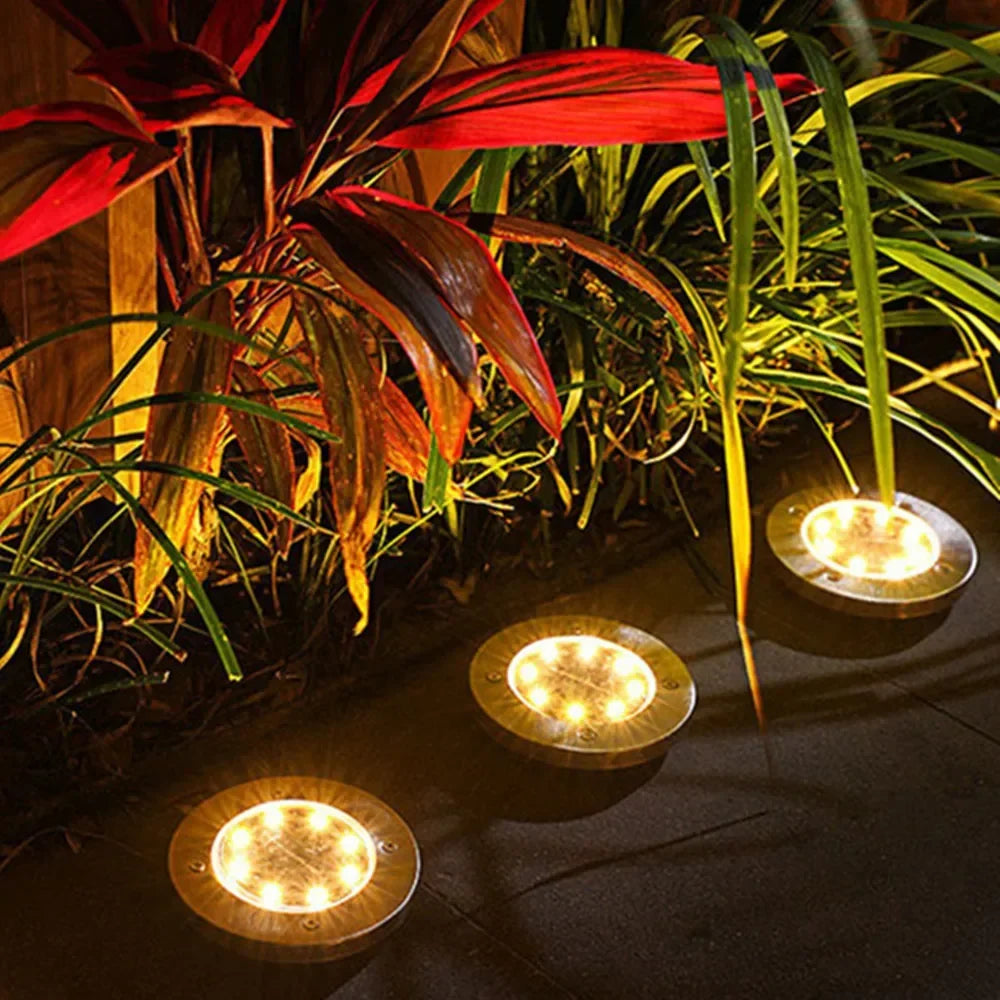 Solar Ground Light Garden Lamp Solar Powered Landscape Path Outdoor for Yard Backyard Lawn Patio Decorative Wedding Christmas