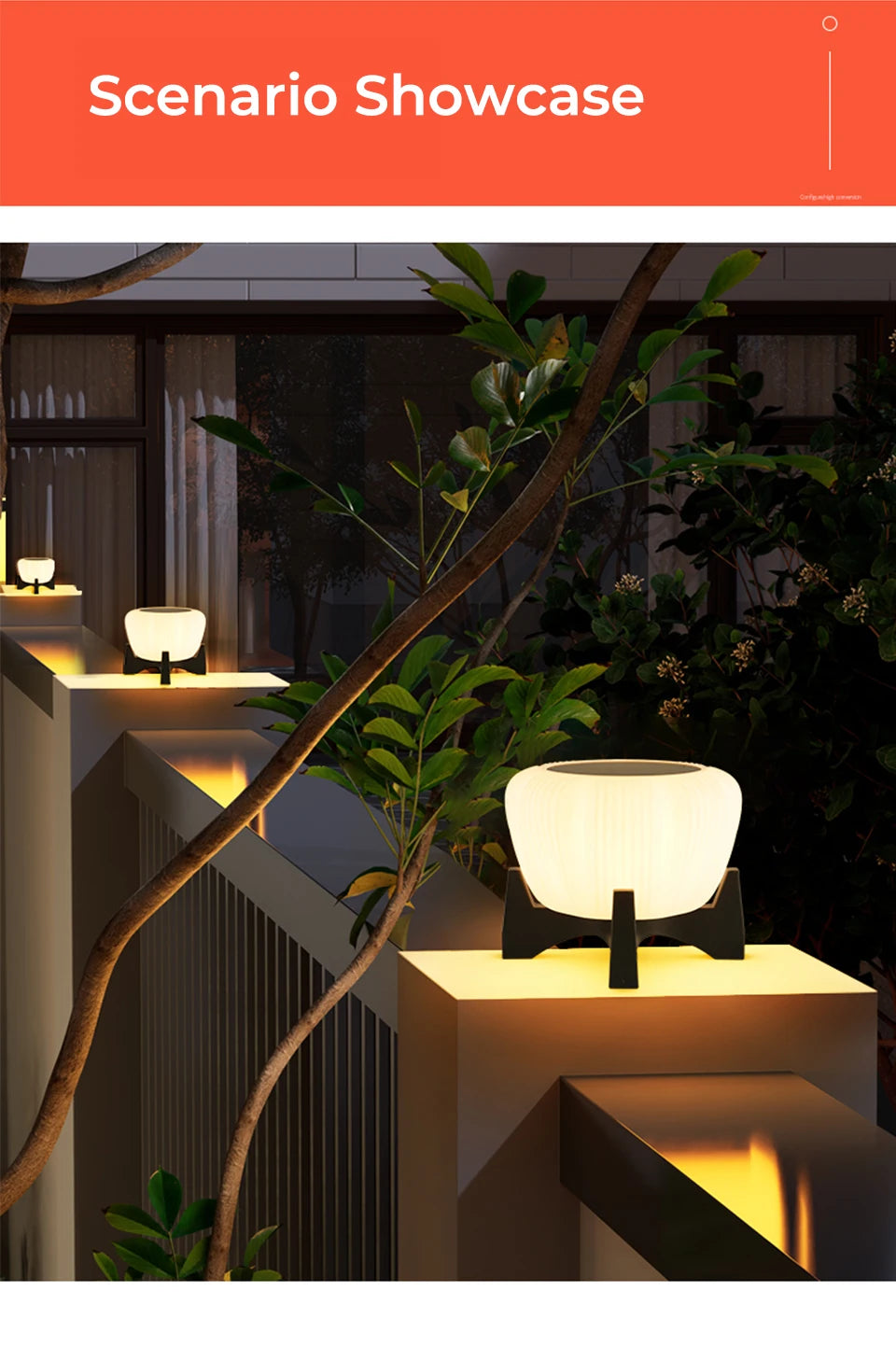 Outdoor Pillar Light Solar Powered Energy Saving IP65 Post Cap Lamp Auto Dusk-to-Dawn Sensor for Garden Villa Gate Pathway Fence
