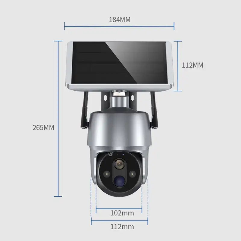 Solar 360-degree Surveillance Camera Full Color Night Vision 1080P Pixel Solar Outdoor Wireless Camera 4G SIM Dual Lens Surveill