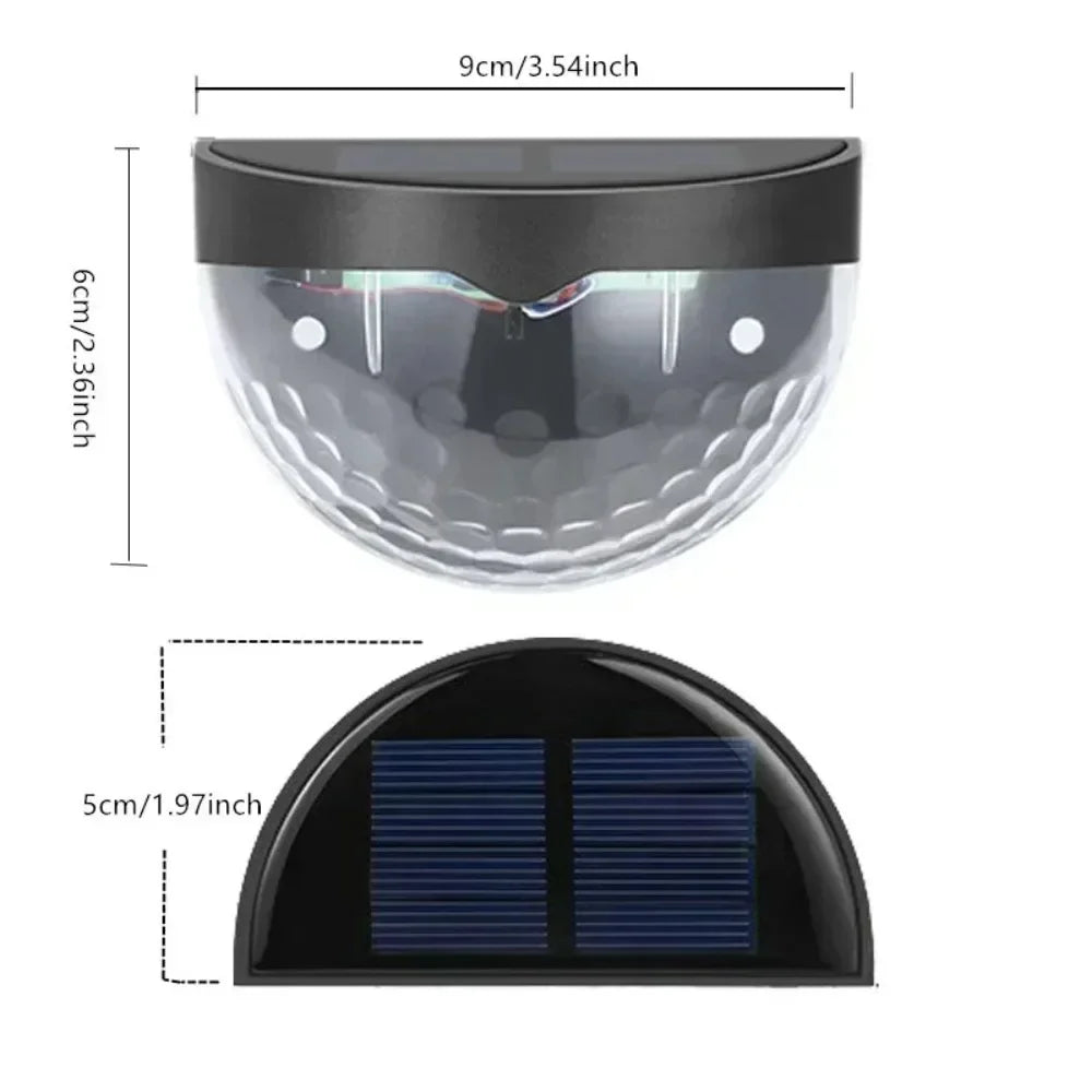 2/4pcs Solar Wall Lamps Outdoor Waterproof Courtyard Garden Decoration Porch Yard Energy-saving Street Lights Christmas Decor
