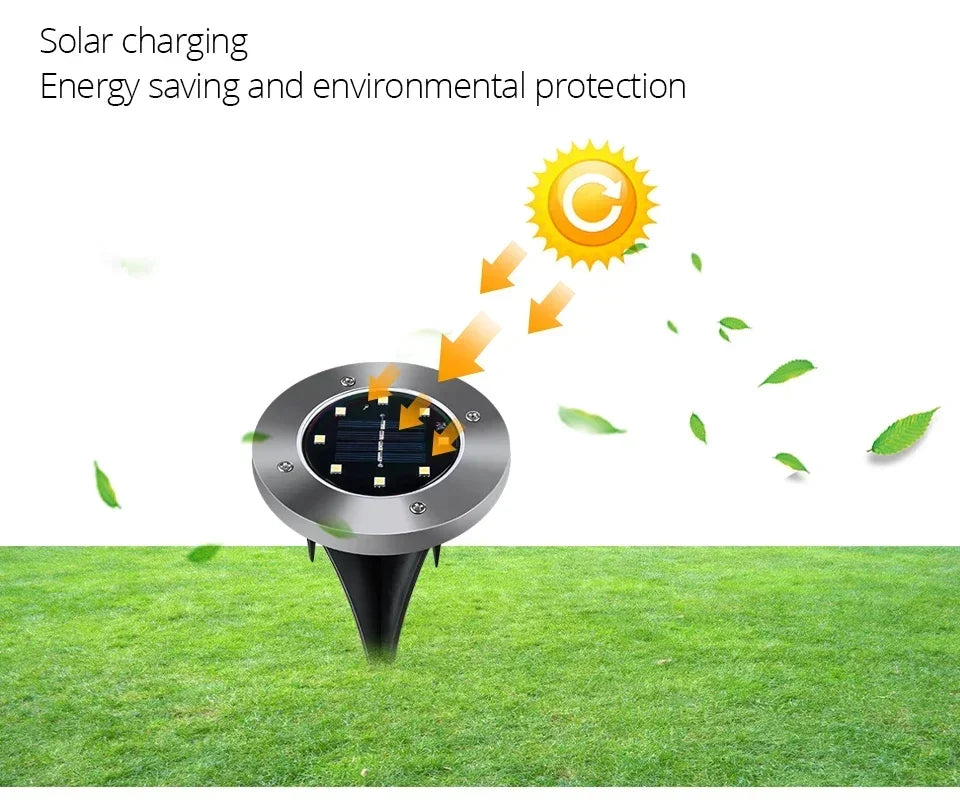 Outdoor Solar Ground Light Waterproof Garden In-ground Pathway Light Solar Landscape Light for Lawn Yard Deck Patio Walkway