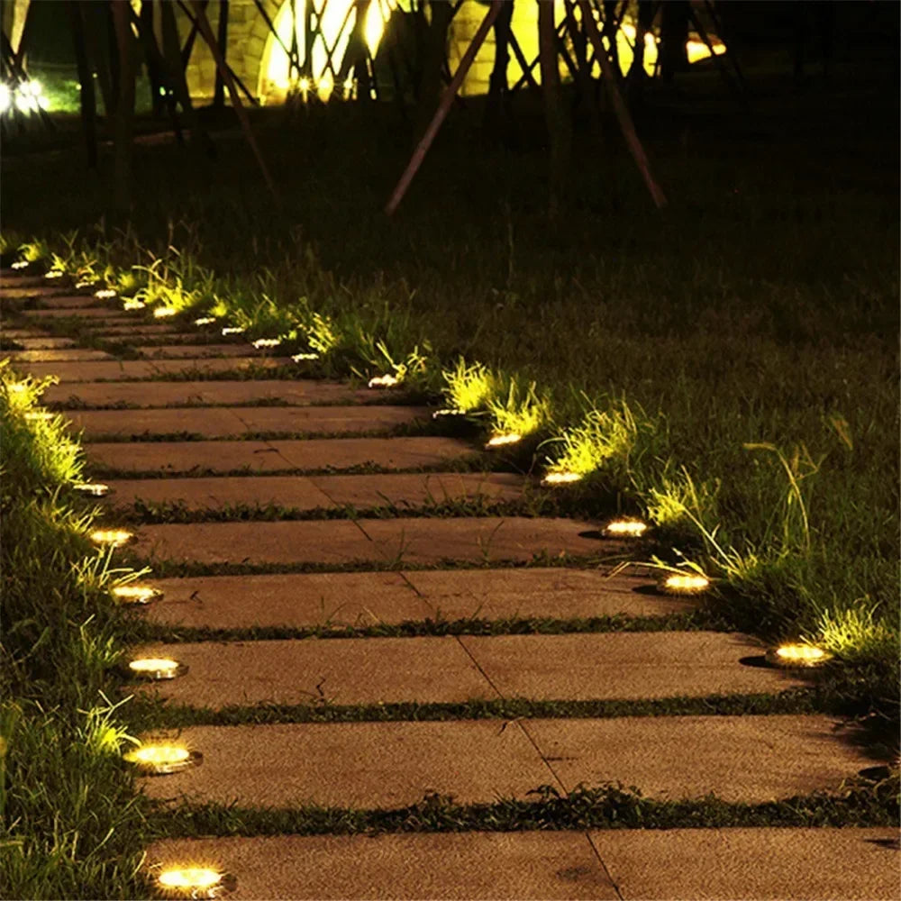 Solar Ground Light Garden Lamp Solar Powered Landscape Path Outdoor for Yard Backyard Lawn Patio Decorative Wedding Christmas