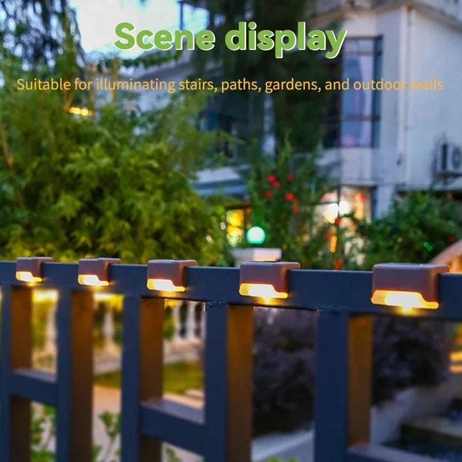 Solar Pathway Light,Outdoor Step Light,Garden Fence Light,Yard Decor,Stair Railing Lamp,Waterproof Solar LED,Patio,Hedge,Walkway
