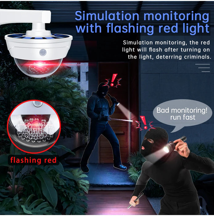 Solar Powered Fake Security Camera Shape Solar Light with PIR Motion Sensor Detection Lights for Outdoor Home Office Shop Garage