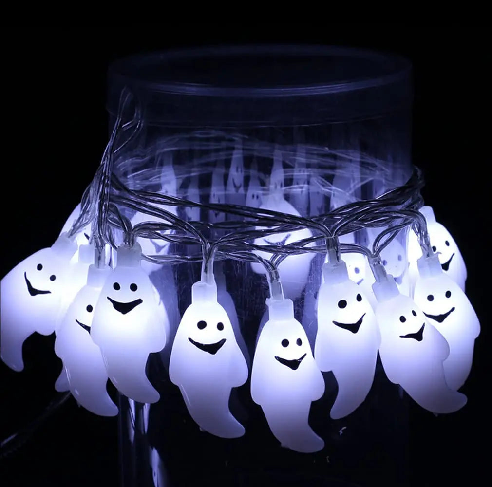 Solar Ghost Light Halloween Christmas Decoration Ghost String Led Lamp Sun Outdoor 100 LED for Waterproof Garland Party Decor