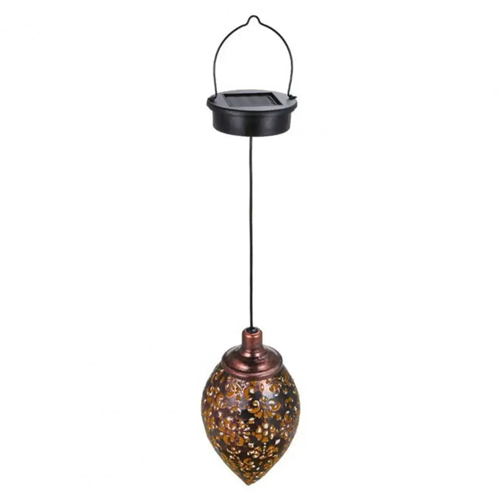 Water Drop Shaped Garden Lantern Lightweight Energy Saving Beautiful Solar Powered Decorative Projection Light Lamp