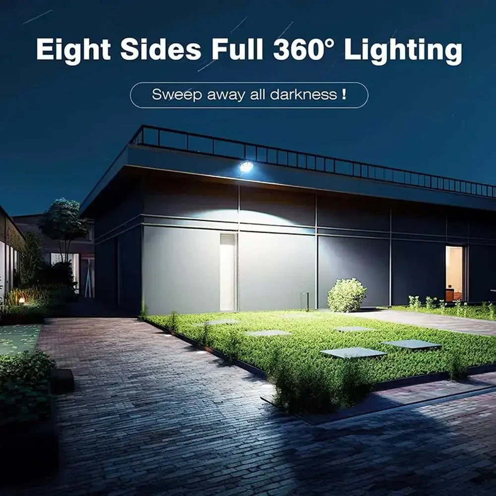 168LED/COB Solar Light with Motion Sensor Outdoor Street Lights 8 Light Powered Outdoor Light Motion Sensor for Yard Street Lamp