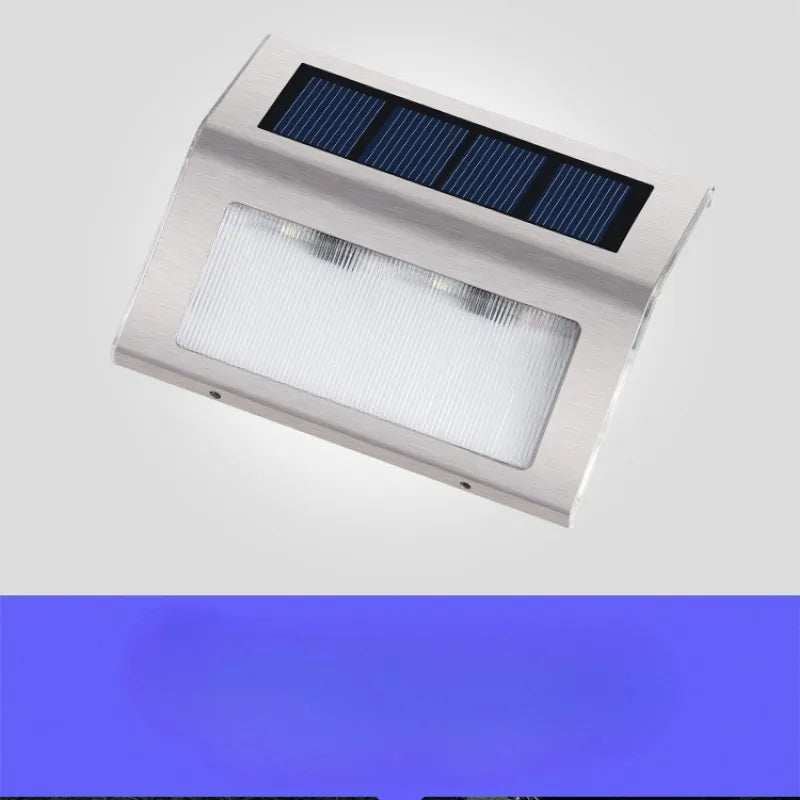 Solar Step Lights Solar Fence Lights Outdoor LED Stainless Steel Wall Lamps Deck Lights For Stair Fence Step Walkway Patio