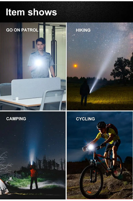 Solar Powered Rechargeable LED Multifunctional Portable Light USB Dual Light Source Outdoor Searchlight Camping Light Strong Fla