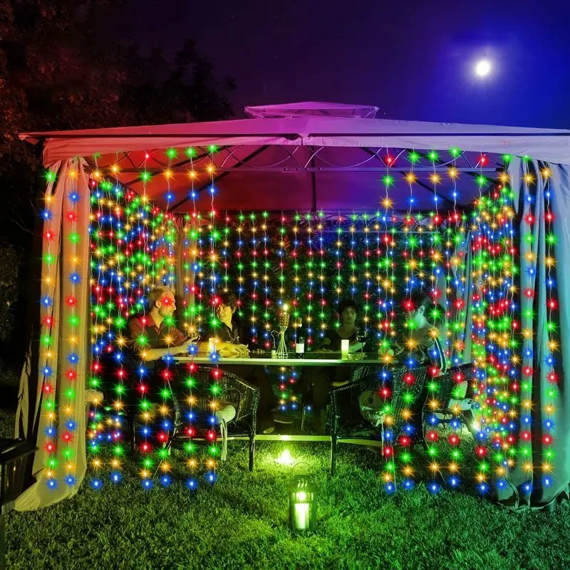 Lights Decoration Solar Curtain Lights Outdoo Fairy Lights String Lights LED Lights Christmas Wedding Party Decor 2025 New Year