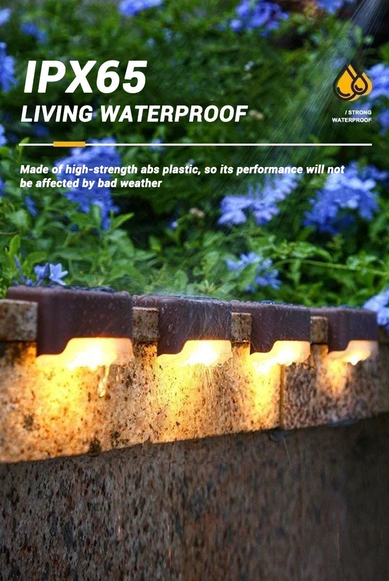 1/4/8/12/pcs Solar LED Lights Outdoor Garden Light Deck Lamp Solar Stairs Light Waterproof Solar Step Lamp Patio Garden Decor