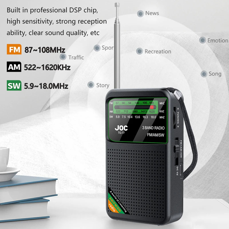 Xiaomi Full Band Radio Portable Radio Am Fm Sw Multi-function Radio Excellent Reception Transistor Radio With Loud Speaker