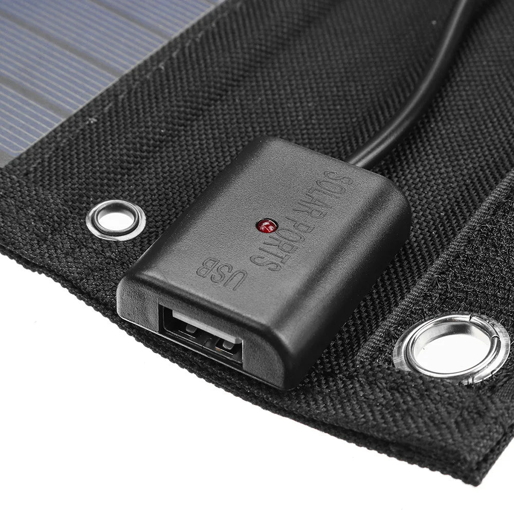 700W Foldable Solar Panel Phone Charger 5V USB Waterproof Power Banks for Cell Phone Outdoor Camping Emergency Solar Charging