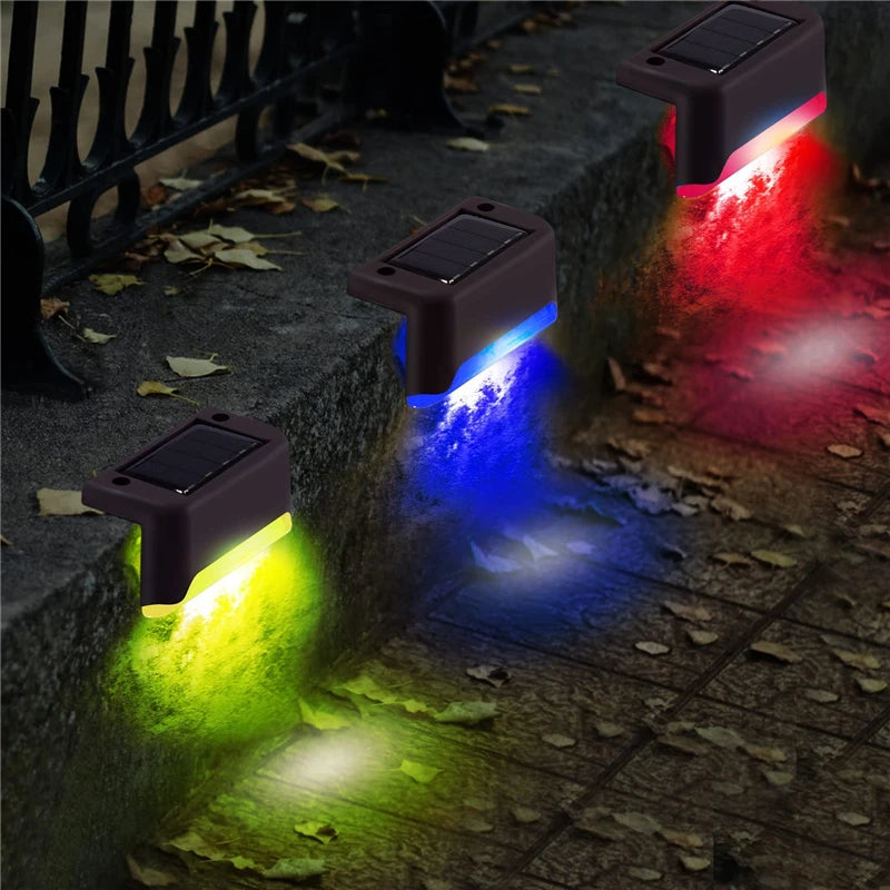 24PCS IP65 Waterproof Solar Garden Light Outdoor LED Solar Power Deck Lamps for Railing Stairs Step Fence Yard Patio Pathway