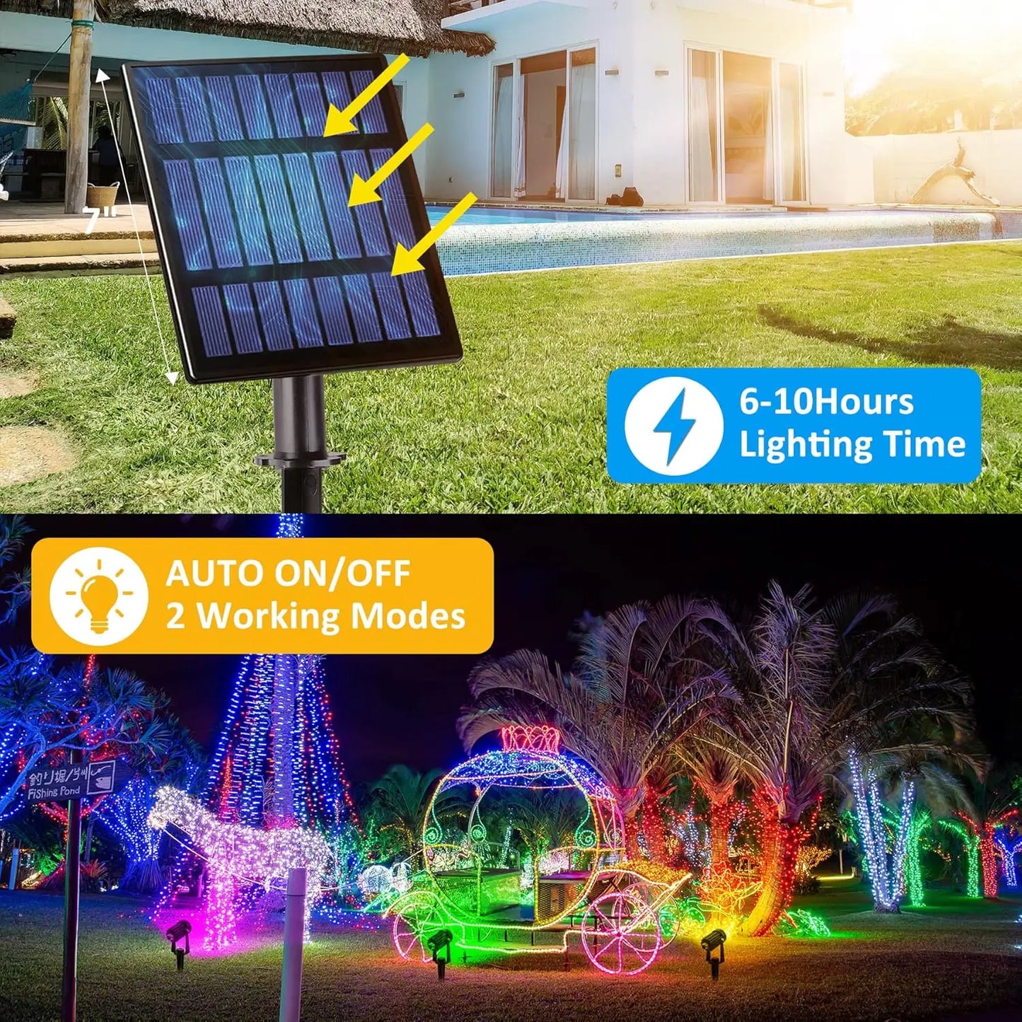 1/2/4/6 LEDS RGB Solar Spotlight IP65 Waterproof Color Changing Outdoor Garden Light For Landscape Tree Solar Street Wall Lamp