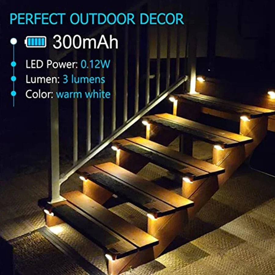 Solar Pathway Light,Outdoor Step Light,Garden Fence Light,Yard Decor,Stair Railing Lamp,Waterproof Solar LED,Patio,Hedge,Walkway