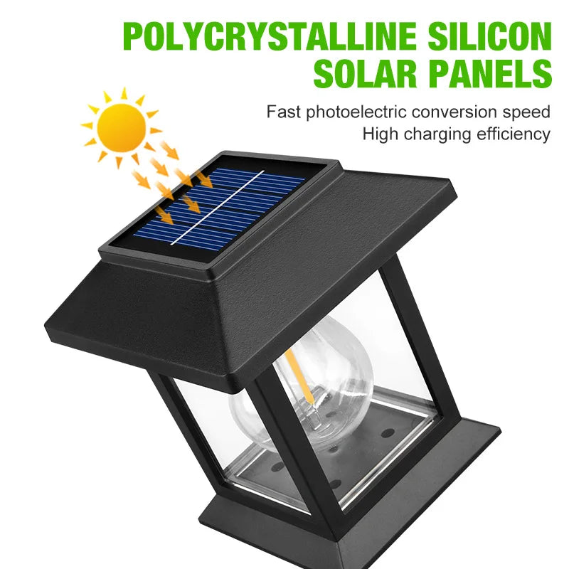 2 Pack Solar Pathway Light Outdoor Garden Lantern Waterproof Lighting Landscape Light Yard Patio Walkway Driveway Camping Decor