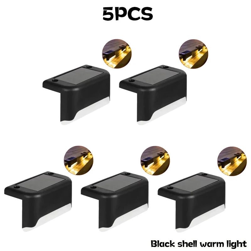 1-10PCS Solar Deck Lights Outdoor Step Lights Waterproof Led Solar Lights for Railing Stairs Step Fence Yard Patio and Pathway