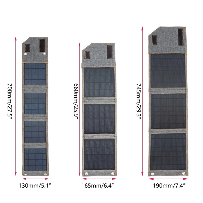 5V 20W 30W Portable Foldable Solar Panel Waterproof for Cell Phone Power Bank Battery Charger Outdoor Camping Tourism Fishing