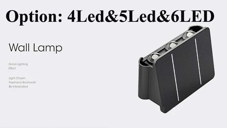 Solar Wall Lights Outdoor Garden Lighting External Solar Powered Led Outdoor Lamp Wall Sconces Yard and Garden Decors Decoration