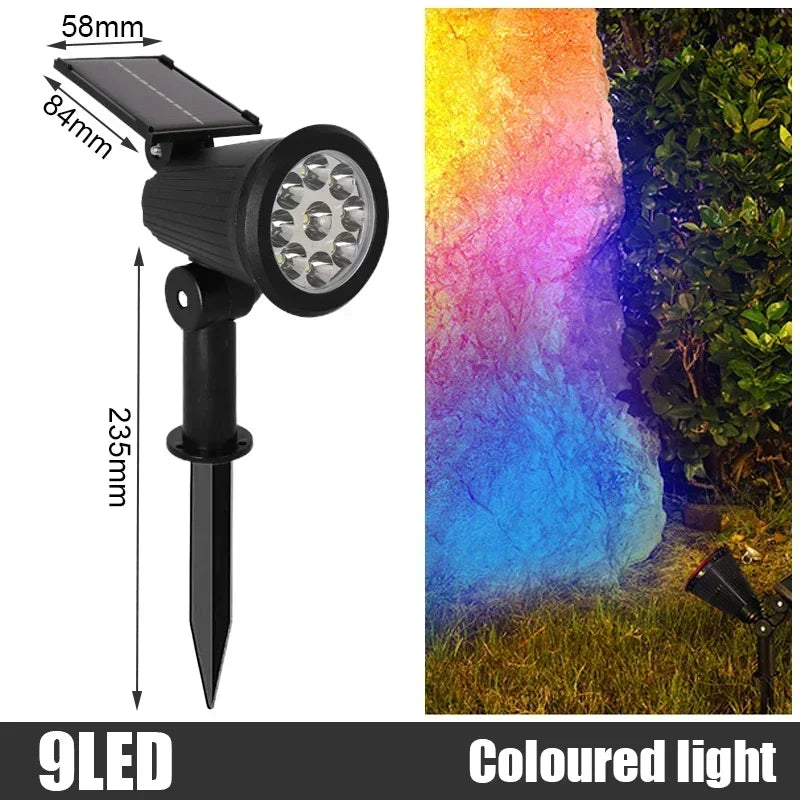 Solar Pathway Lights Outdoor Waterproof Bright Monocrystalline Silicon Garden Decora Light LED Landscape Lamp for Yard Fenced