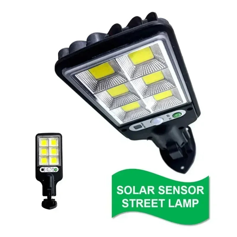 Solar Street Light Outdoor Waterproof Solar Spotlight 72COB 3 Light Modes PIR Motion Sensor Security Lamp for Path Yard Garden