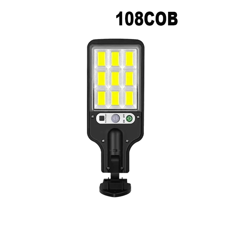 Solar Street Light Outdoor 3 Modes PIR Motion Sensor IP65 Waterproof Dusk To Dawn Suitable for Gardens Courtyards Lanes