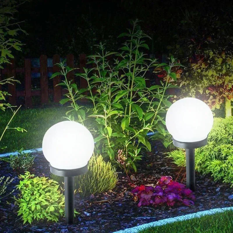 Solar Garden Light Panel LED Round Ball Outdoor Waterproof Decorative Energy Powered for Street Courtyard Landscape Lamp Path