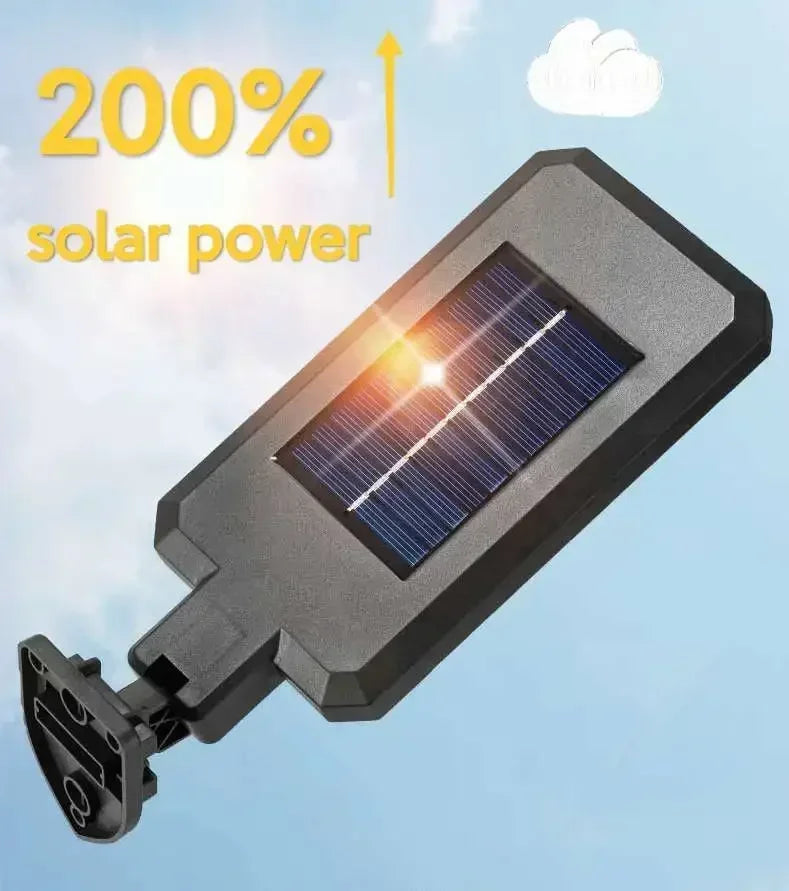 LED Solar Street Light Outdoor Waterproof Motion Sensor Remote Control Lights 3 Mode Courtyard Porch Decorative Wall Lamp