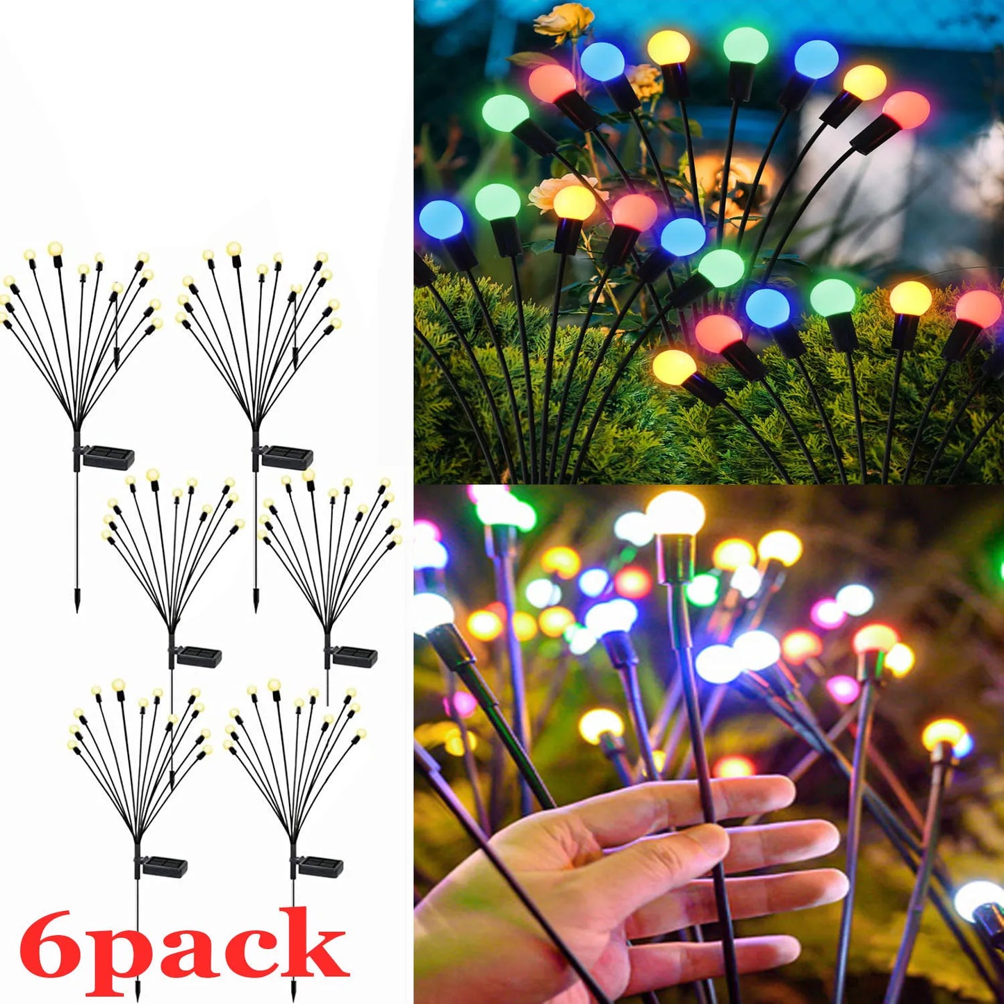 Solar Garden Lights Solar Swaying Light Sway by Wind Outdoor Lights Solar Garden Decorative Lights Yard Patio Pathway Decoration