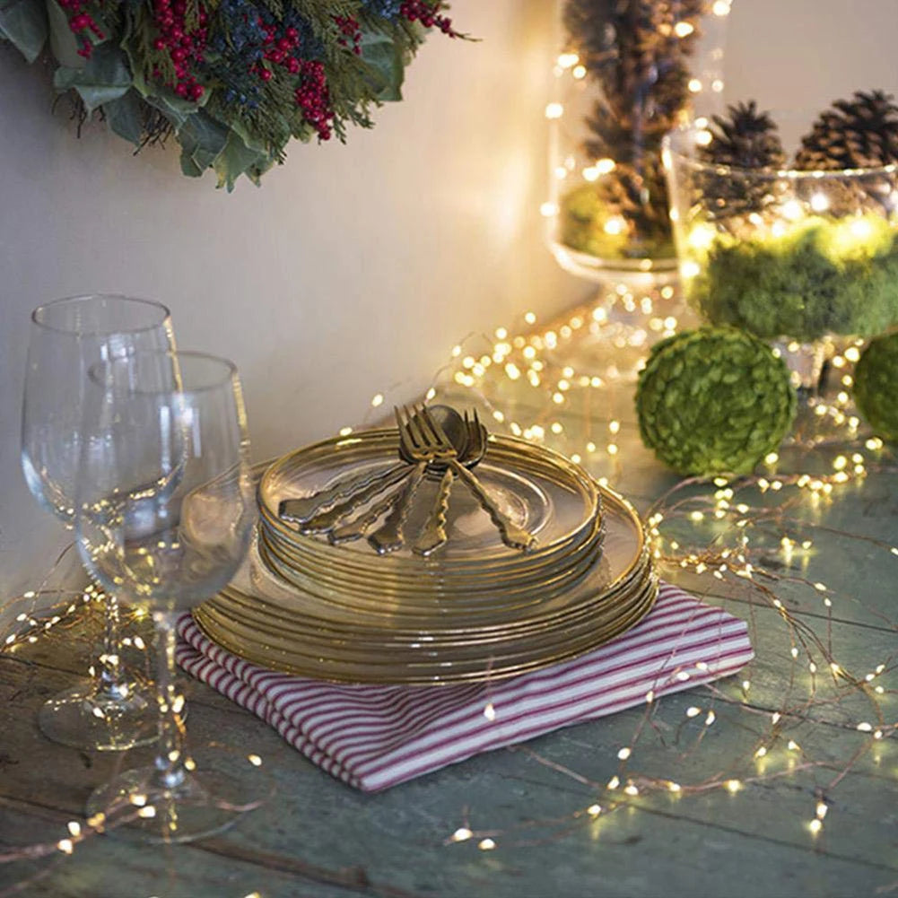 1set Solar String Light, 10 Strands 200 LEDs Hanging Vine Tree Lights Waterfall Vine Branch Lights Twinkle Starry Lights