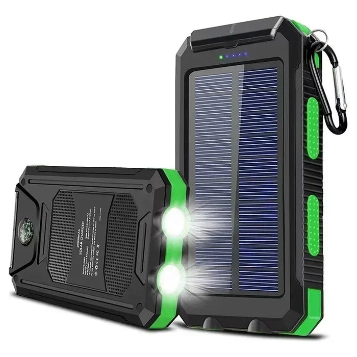 200000mAh Solar Power Bank Portable Charger with Compass LED Light Carabiner Outdoor Camping External Battery Pack For xiaomi