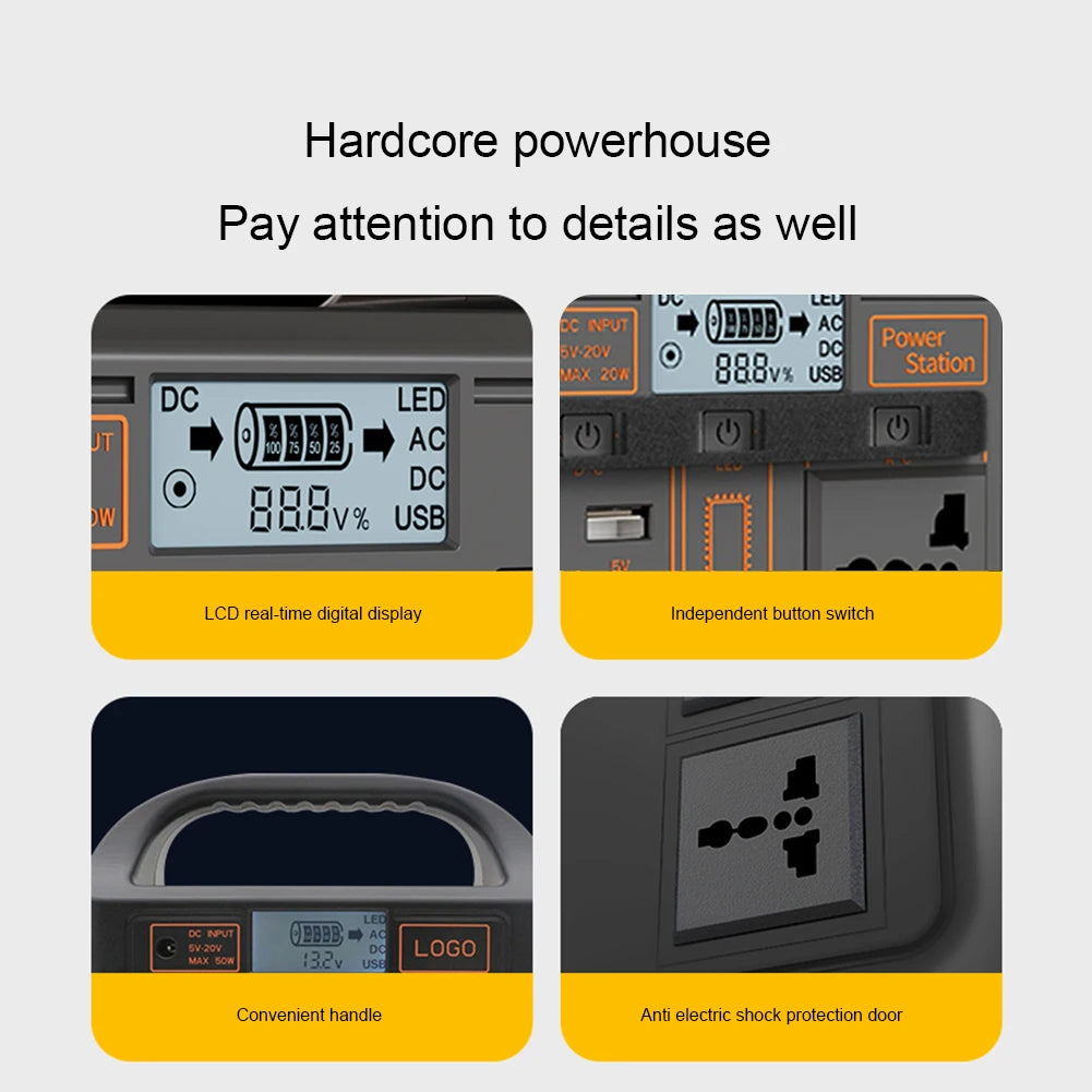 110V/220V Solar Power Station 100W Portable Power Generator Outdoor Camping Power Bank Portable Outdoor Generator Power Bank