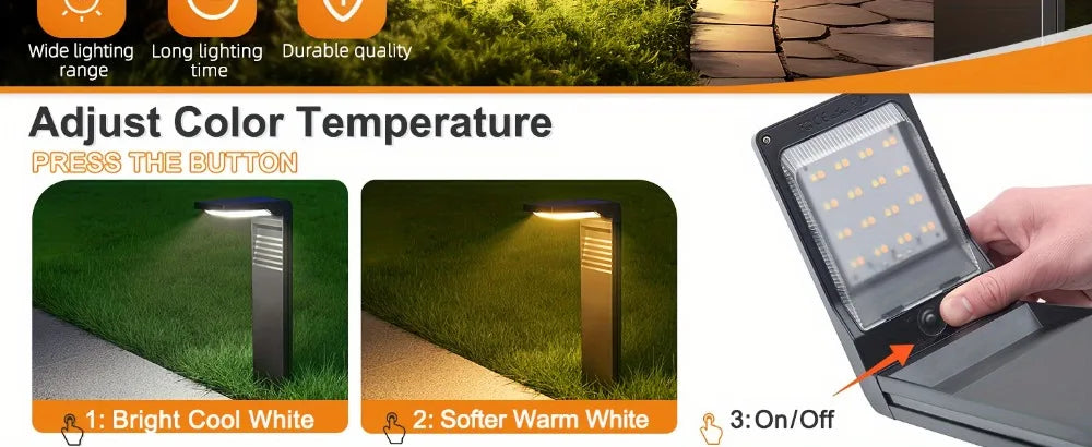 Solar Lawn Lamps Outdoor Garden Lamps Durable Plastic Pathway Lights Ideal for Driveway Lawn Patio Sidewalk Outdoor Lighting