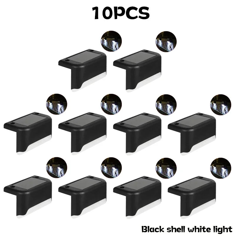 1~10pcs Solar Deck Lights Outdoor Step Lights Waterproof Led Solar Lights for Railing Stairs Step Fence Yard Patio and Pathway