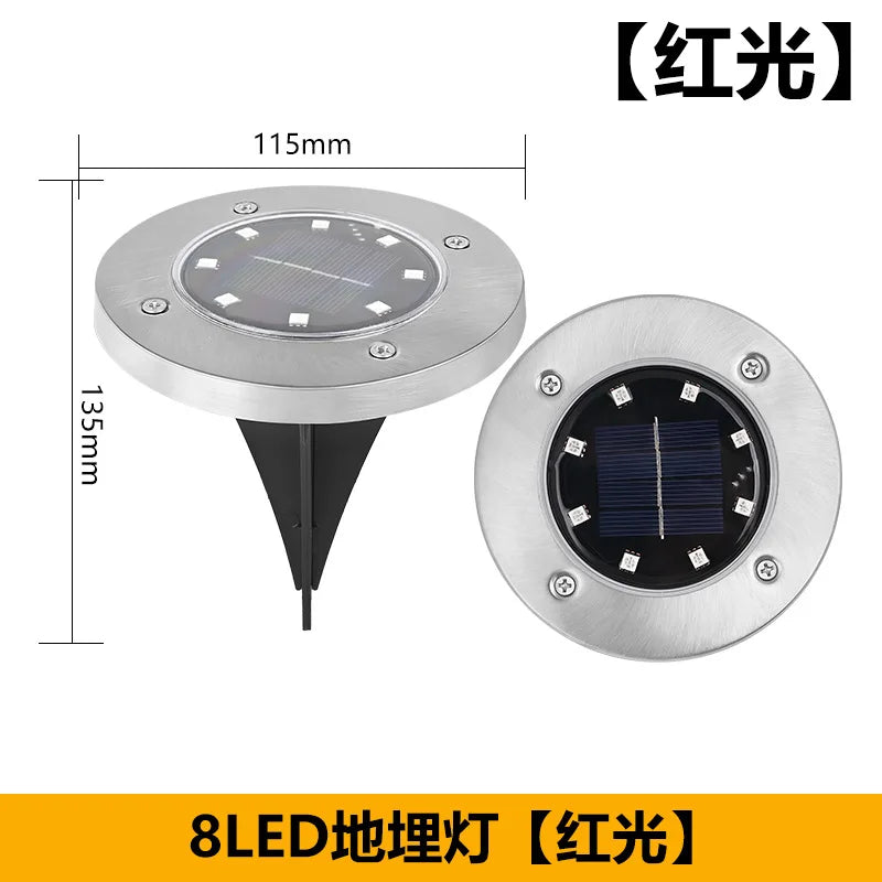 Solar Ground Lights LED Waterproof Solar Garden Lights Outdoor Bright in-Ground Lights Landscape Lighting for Patio Pathway Lawn