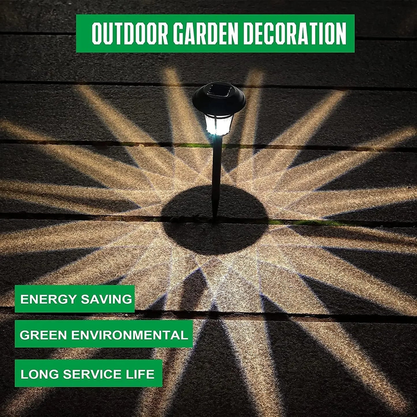 Solar Pathway Lights Garden Lights Outdoor Waterproof Landscape LED Lights Pathway Walkway Driveway Yard Auto On/Off